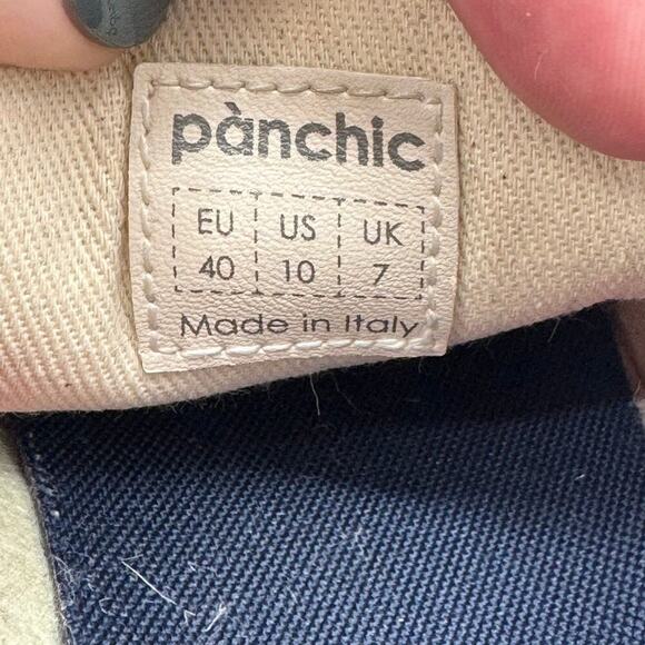 Panchic Made in Italy Men's Size 10 Offwhite Canvas Sneaker with Vibram Sole - Picture 9 of 9